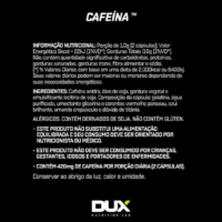 Cafeína DUX Nutrition - 90 caps - tabela